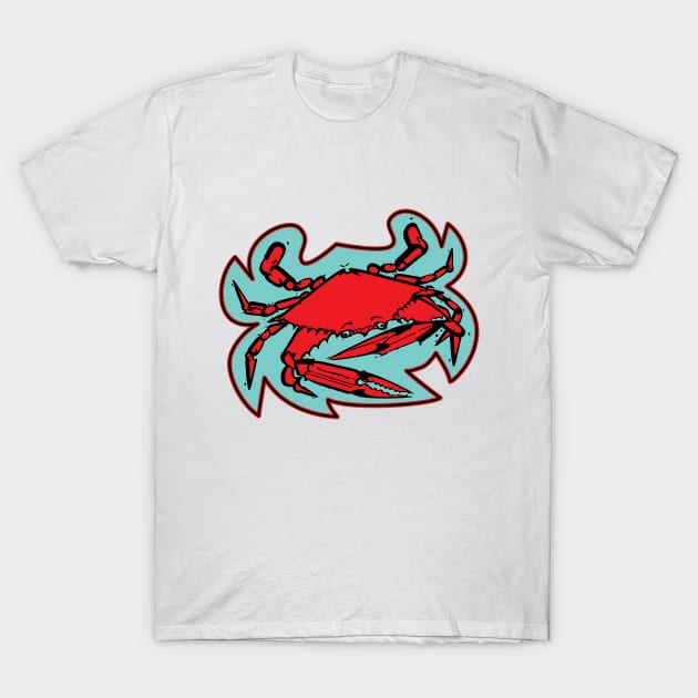 Ruby Crab T-Shirt by hideedoodle